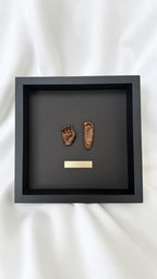 Ink Print Keepsake - Your Baby's Hand or Footprints as a Framed 3D Sculpture