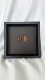 Ink Print Keepsake - Your Baby's Hand or Footprints as a Framed 3D Sculpture