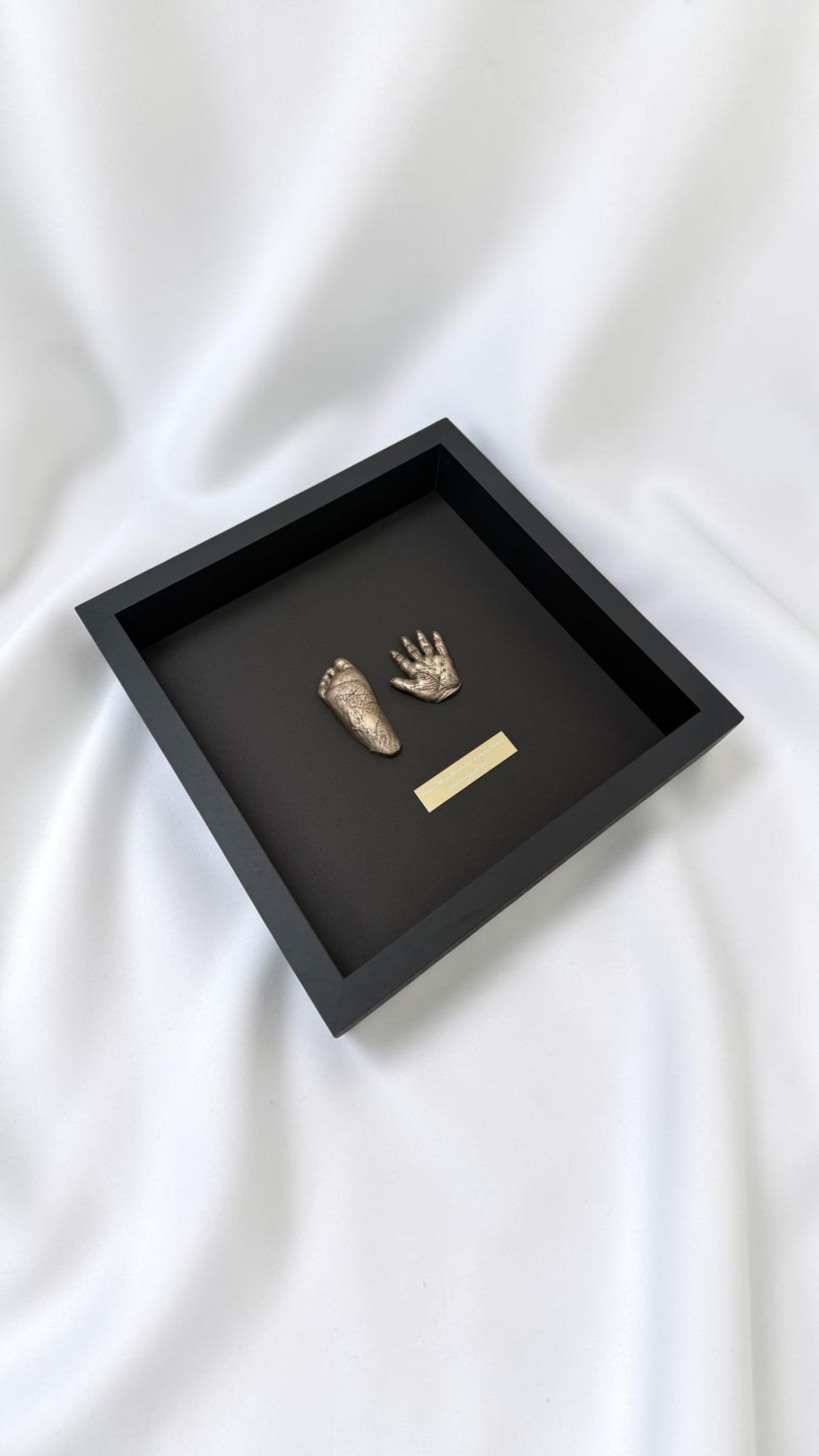 Ink Print Keepsake - Your Baby's Hand or Footprints as a Framed 3D Sculpture
