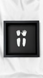 Ink Print Keepsake - Your Baby's Hand or Footprints as a Framed 3D Sculpture
