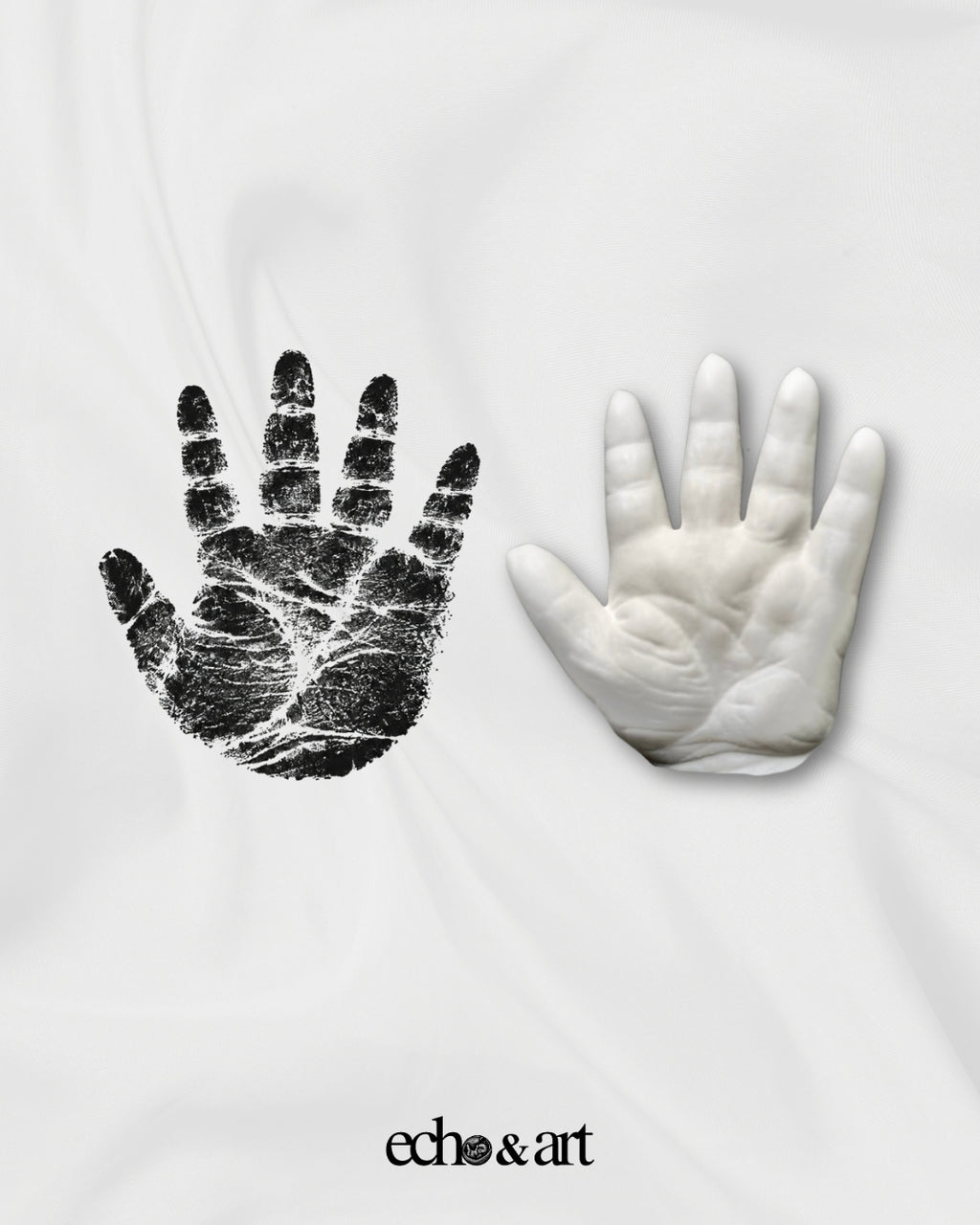 Ink Print Keepsake - Your Baby's Hand or Footprints as a Framed 3D Sculpture